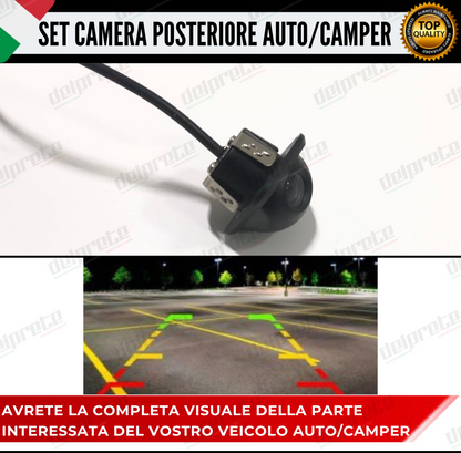 TELECAMERA POSTERIORE RETROMARCIA AUTO RETROCAMERA PARCHEGGIO CAMPER 480 TVL