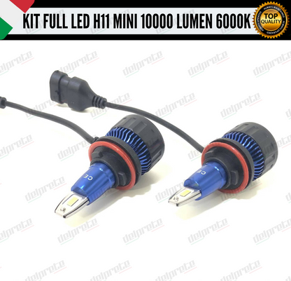 KIT FULL LED LAMPADE LED H11 MINI NO ERROR 6000K BIANCO 10000 LUMEN LM CANBUS