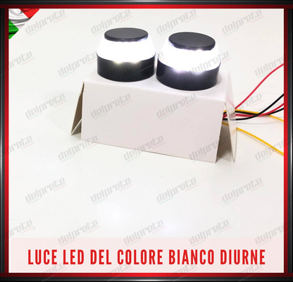 COPPIA FRECCE MOTO LED TERMINALE MANUBRIO CAFE RACER DIURNE FRECCIA UNIVERSALI