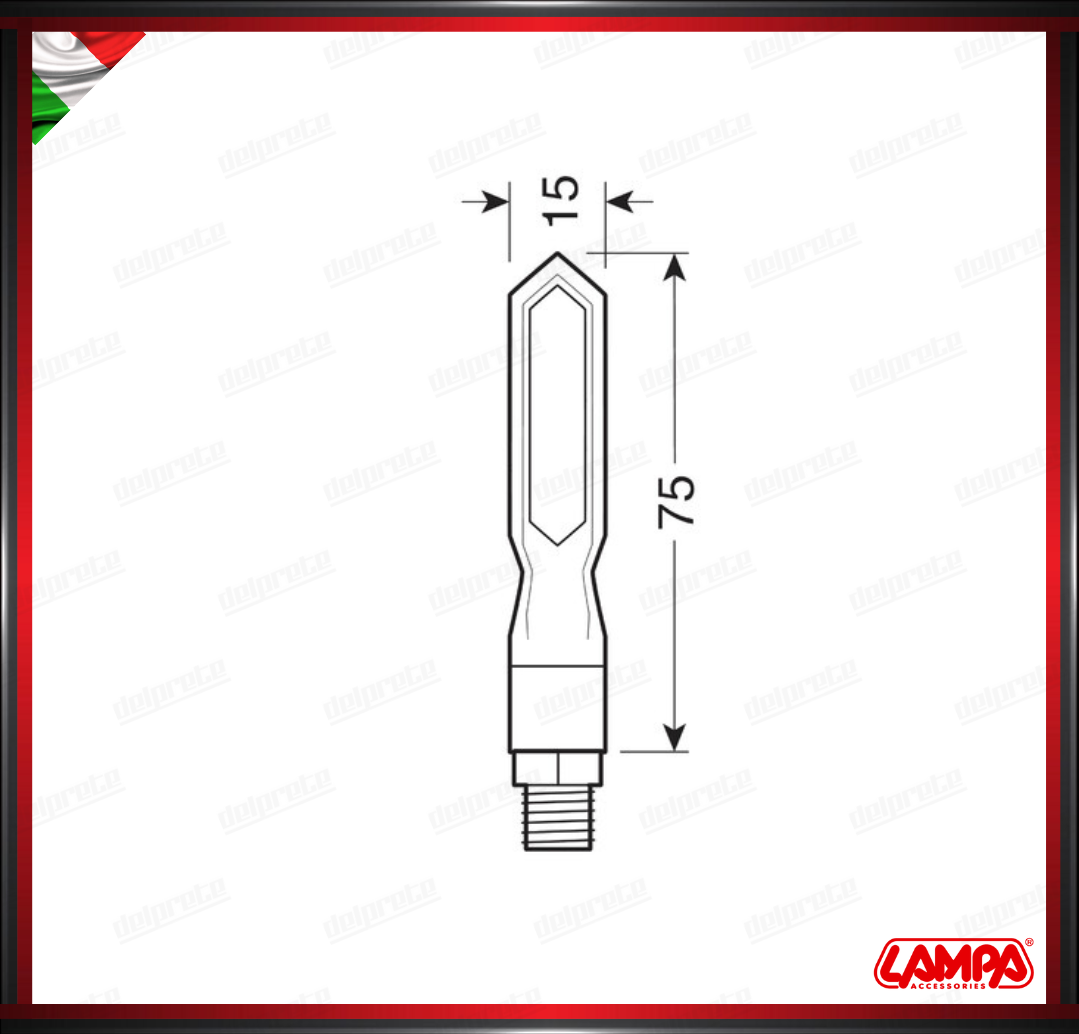 PIERCES SQ LAMPA COPPIA INDICATORI DI DIREZIONE SEQUENZIALI A LED FRECCE OMOLOGATE - 12V UNIVERSALI