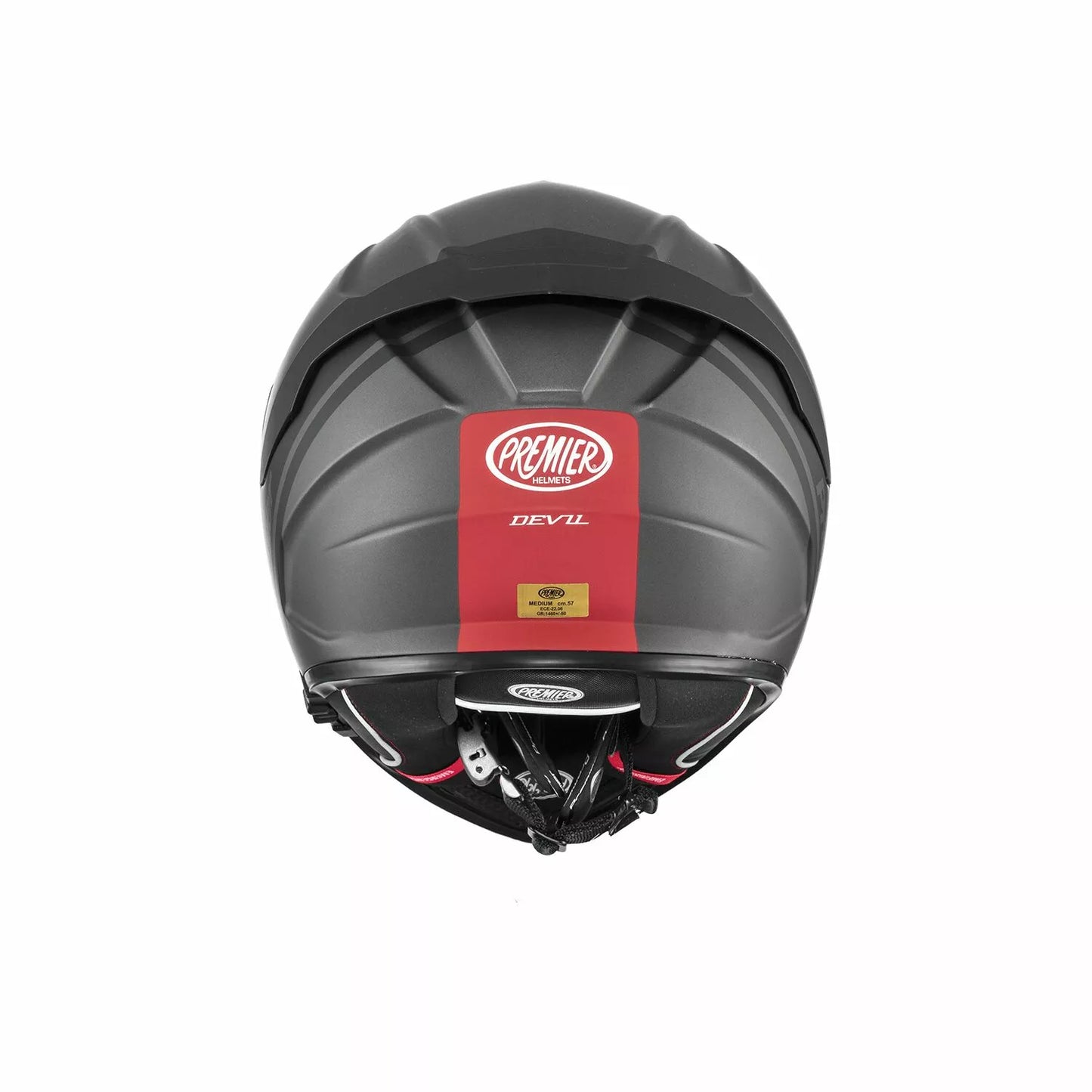 CASCO INTEGRALE - PREMIER DEVIL PH 17BM - OMOLOGATO ECE 2206 ROSSO E GRIGIO