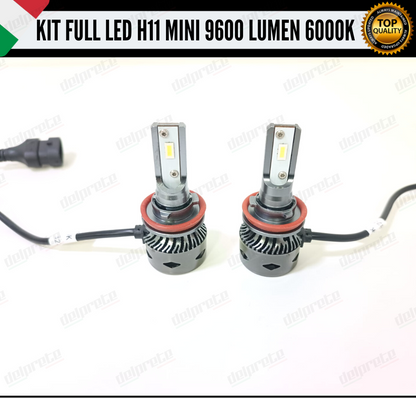 KIT LED H11 MINI FULL LED 6000K XENON CANBUS 9600 LUMEN REALI NO ERROR AUTO MOTO