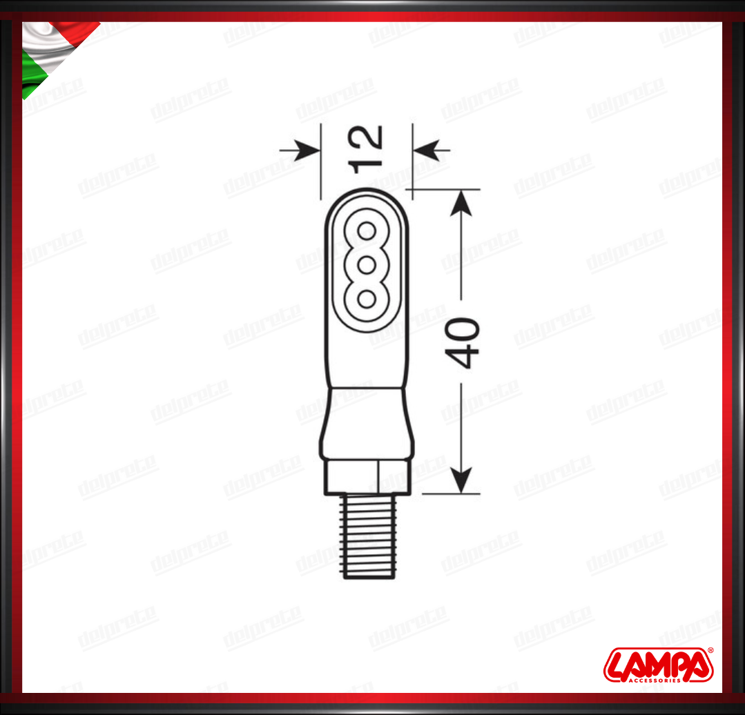 NANO LAMPA COPPIA INDICATORI DI DIREZIONE MINI A LED FRECCE OMOLOGATE - 12V UNIVERSALI