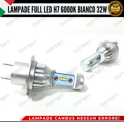 KIT FULL LED FIAT MULTIPLA II MK2 ANABBAGLIANTI 6000K BIANCO 8000 LUMEN CANBUS