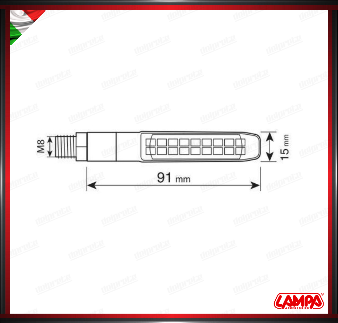 VICTORY FRONT LAMPA COPPIA INDICATORI DI DIREZIONE + POSIZIONI A LED FRECCE OMOLOGATE - 12V