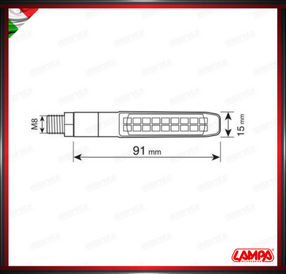 VICTORY FRONT LAMPA COPPIA INDICATORI DI DIREZIONE + POSIZIONI A LED FRECCE OMOLOGATE - 12V