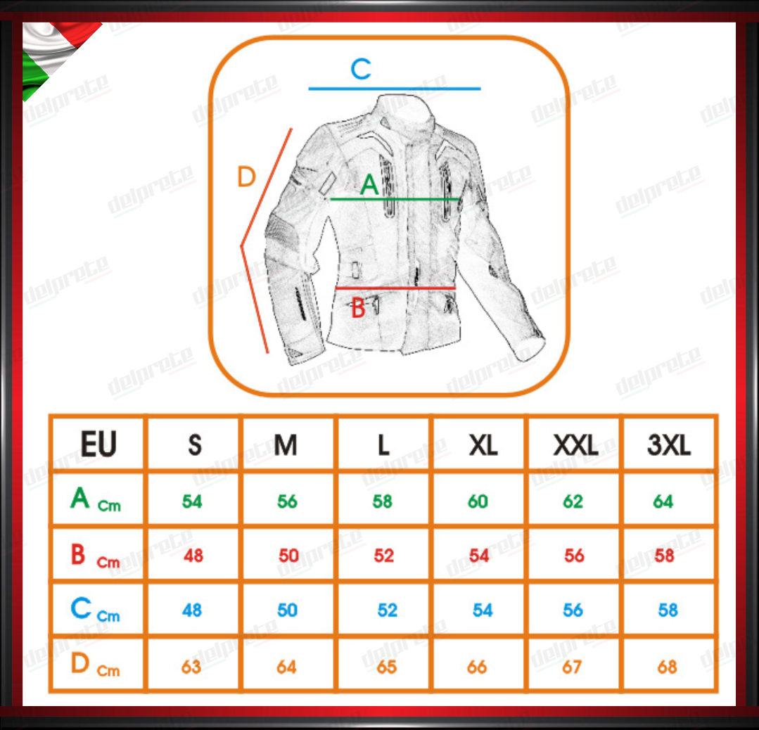 GIACCA MOTO FLUO IN TESSUTO CORDURA IMPERMEABILE TERMICA REMOVIBILE PROTEZIONI OMOLOGATE CE