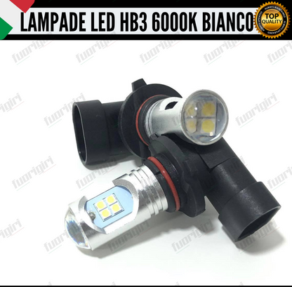 COPPIA LAMPADE HB3 LED BIANCO CREE COB CANBUS 6000K CONSIGLIATE PER FENDINEBBIA