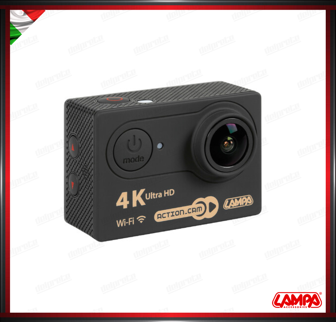 LAMPA ACTION CAM 3 4K ULTRA HD 25 FPS - 2,7K 30 FPS REALI CON TELECOMANDO E KIT ACCESSORI