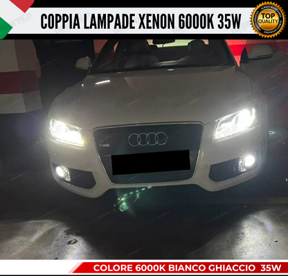 COPPIA LAMPADE XENON D1S 35W LUCE 6000K BIANCO GHIACCIO PER AUTO O CAMION TRUCK