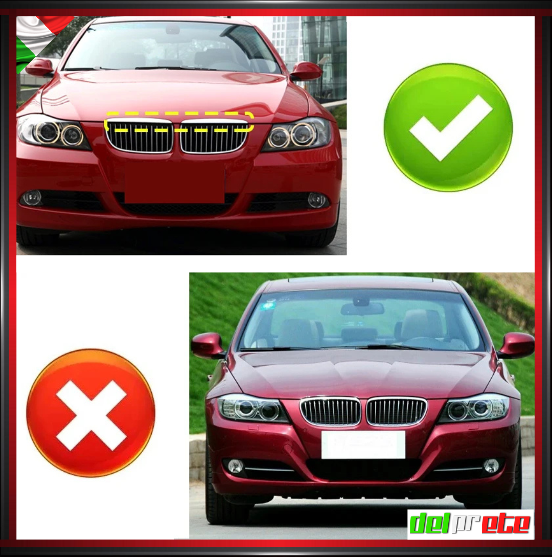 SET GRIGLIA RENI BMW SERIE 3 E90 E91 (05-09) PRE RESTYLING CALANDRA MASCHERINA
