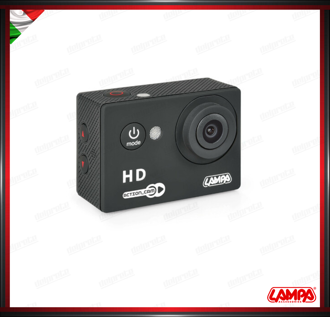 LAMPA ACTION CAM 1 HD 720 P + KIT ACCESSORI TELECAMERA PER SPORT