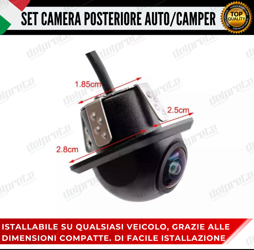 TELECAMERA 480 TVL + CAR MONITOR AUTO CAMPER CAMION 4.3 TFT-LED REGOLABILE