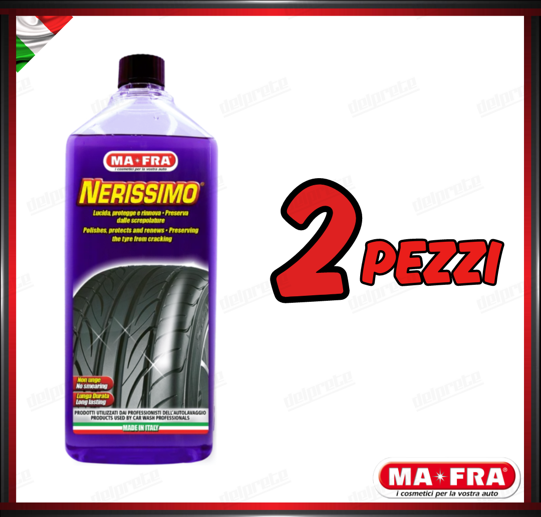 MAFRA - NERISSIMO NERO GOMME LUNGA DURATA PULISCE LUCIDA RIAVVIVA 1000ML