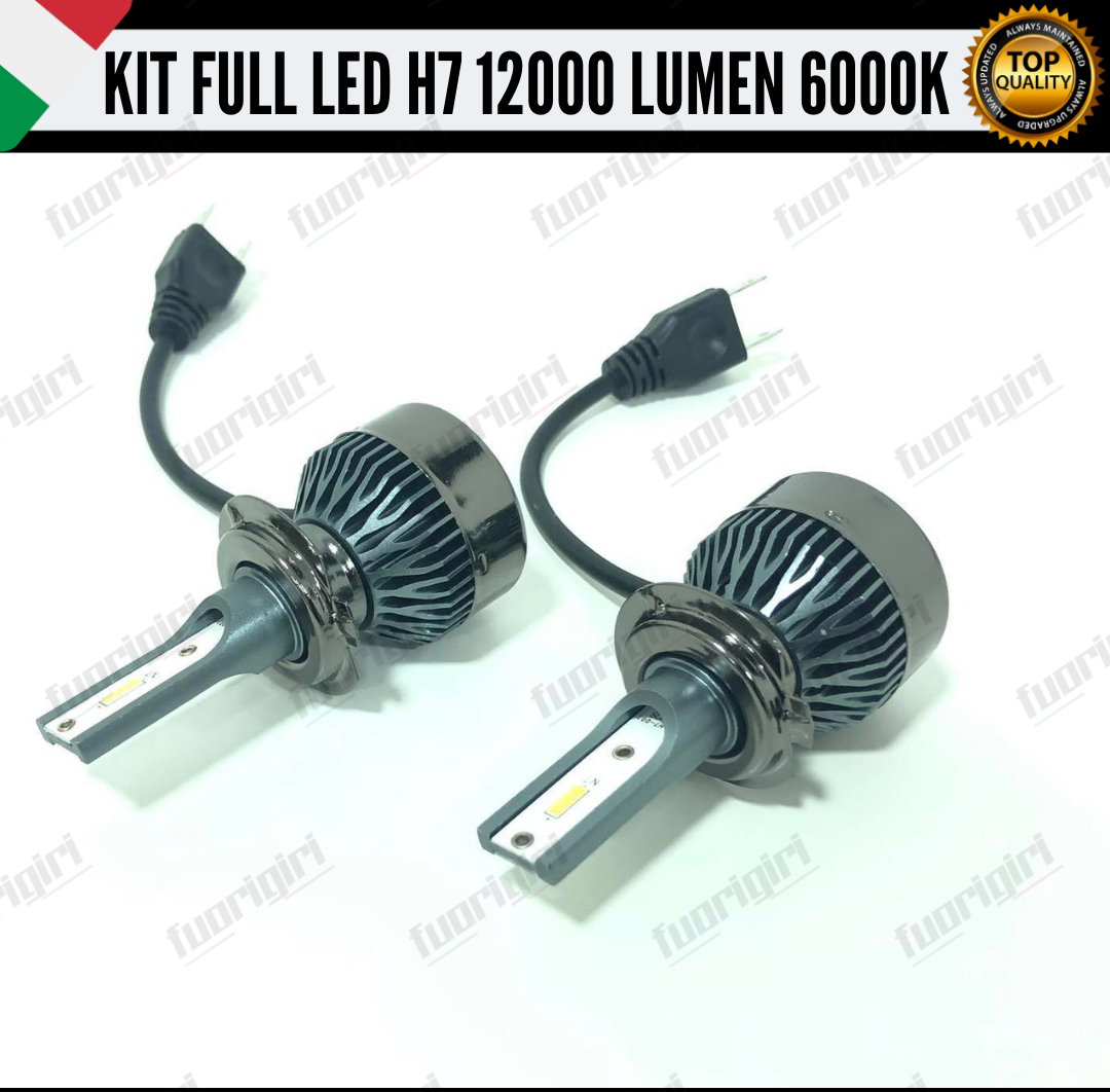 KIT FULL LED FIAT TIPO 12000 LUMEN H7 6000K BIANCO ANABBAGLIANTI + ABBAGLIANTI