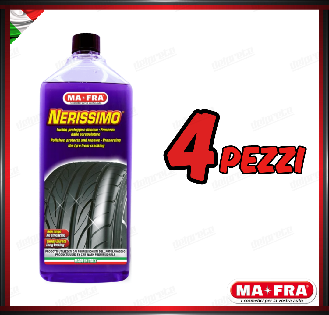 MAFRA - NERISSIMO NERO GOMME LUNGA DURATA PULISCE LUCIDA RIAVVIVA 1000ML