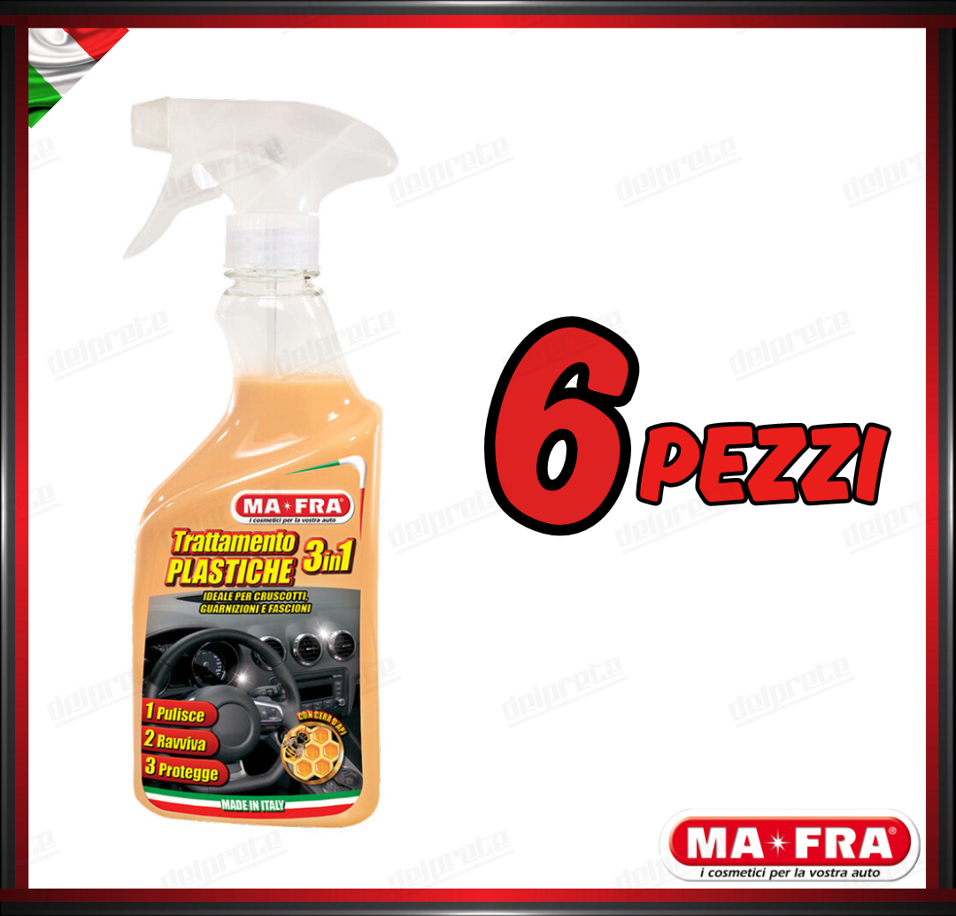 MAFRA - TRATTAMENTO PLASTICHE 3 IN 1  PULITORE RIAVVIVA PULISCE PROTEGGE 500ML