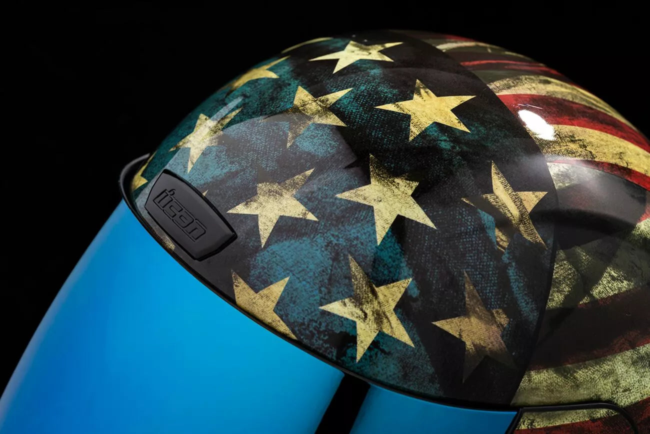 CASCO INTEGRALE - ICON AIRFORM OLD GLORY - OMOLOGATO ECE 2206