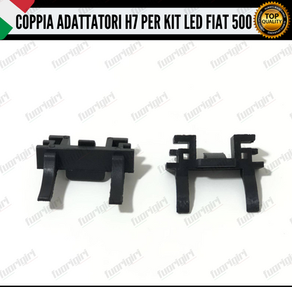 COPPIA ADATTATORI PORTALAMAPDE PORTA LAMPADE PER KIT LED H7 FIAT 500 CINQUECENTO