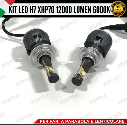 KIT FULL LED H7 XHP70 12000 LUMEN CANBUS PER FARI LENTICOLARE E PARABOLA NO ERRORE