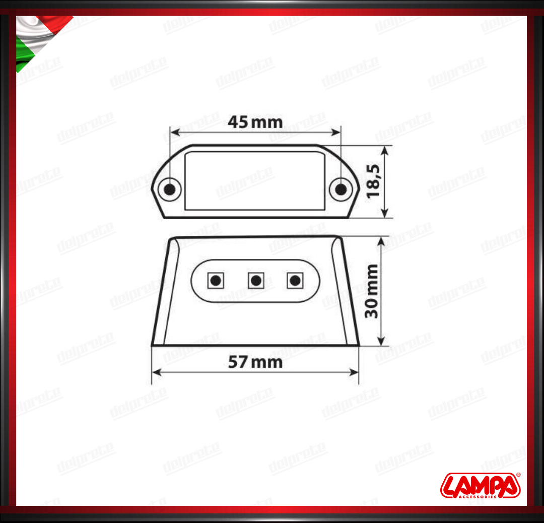 A-ION LUCE TARGA 3 LED SMD BIANCO LAMPA 12V UNIVERSALE IMPERMEABILE LUNGA DURATA