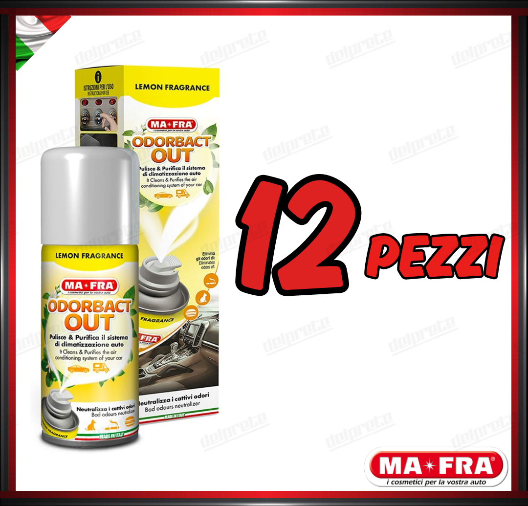 MAFRA - KLIMA ODORBACT OUT LEMON CAR PURIFICANTE ABITACOLO CLIMA 150ML