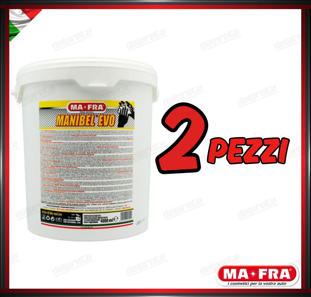 MAFRA - MANIBEL EVO 4KG PASTA LAVAMANI ALLA GLICERINA CON ABRASIVO PER MECCANICI