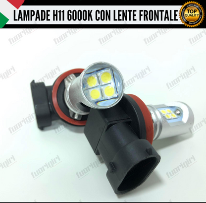 COPPIA LAMPADE H11 LED BIANCO CREE COB CANBUS 6000K CONSIGLIATE PER FENDINEBBIA