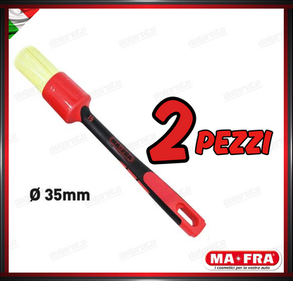 MAFRA - PENNELLO 35mm LIME BRUSH CAR DETAILER PULIZIA INTERNO ESTERNO AUTO MOTO