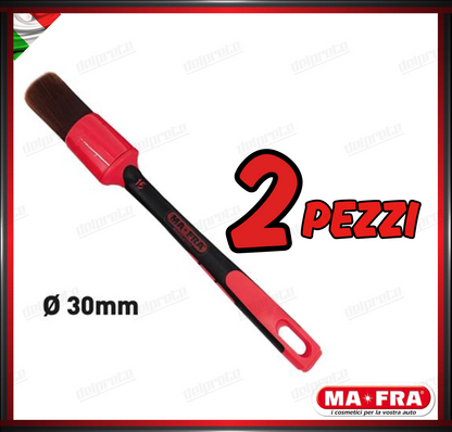 MAFRA - PENNELLO 30mm RED BRUSH CAR DETAILER PULIZIA INTERNO ESTERNO AUTO MOTO