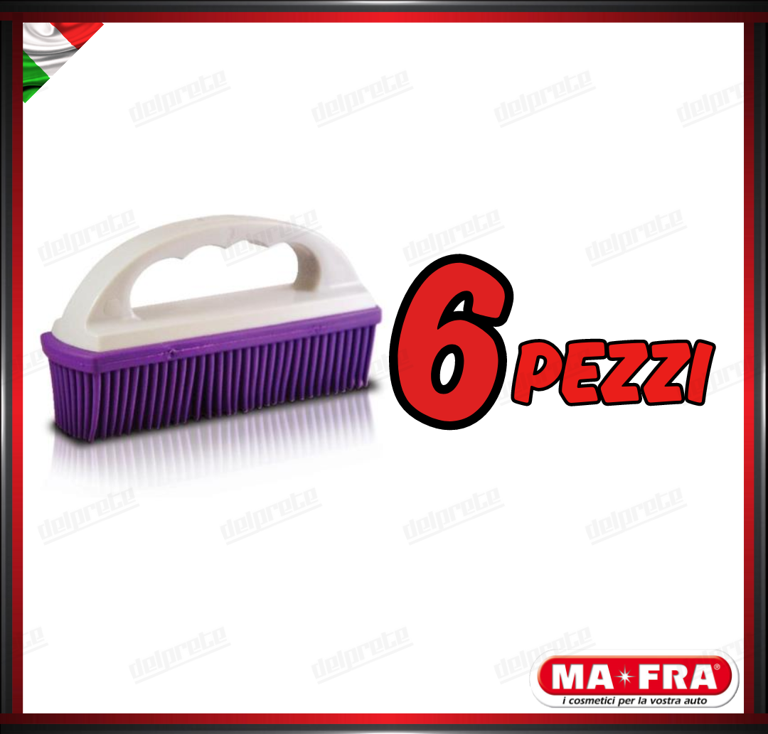 MAFRA - SPAZZOLA ELIMINA PELI DA TESSUTI PET-SPAZZOLA IN GOMMA SPECIALE