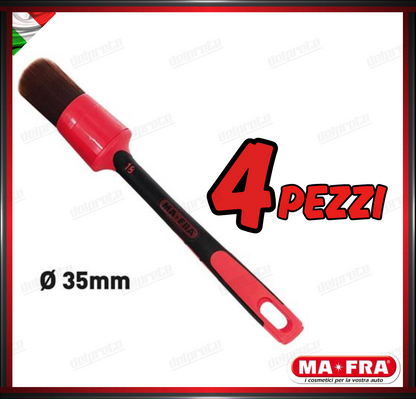 MAFRA - PENNELLO 35mm RED BRUSH CAR DETAILER PULIZIA INTERNO ESTERNO AUTO MOTO