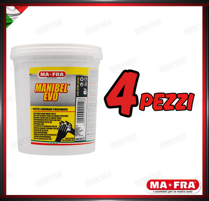 MAFRA - MANIBEL EVO 1KG PASTA LAVAMANI ALLA GLICERINA CON ABRASIVO PER MECCANICI
