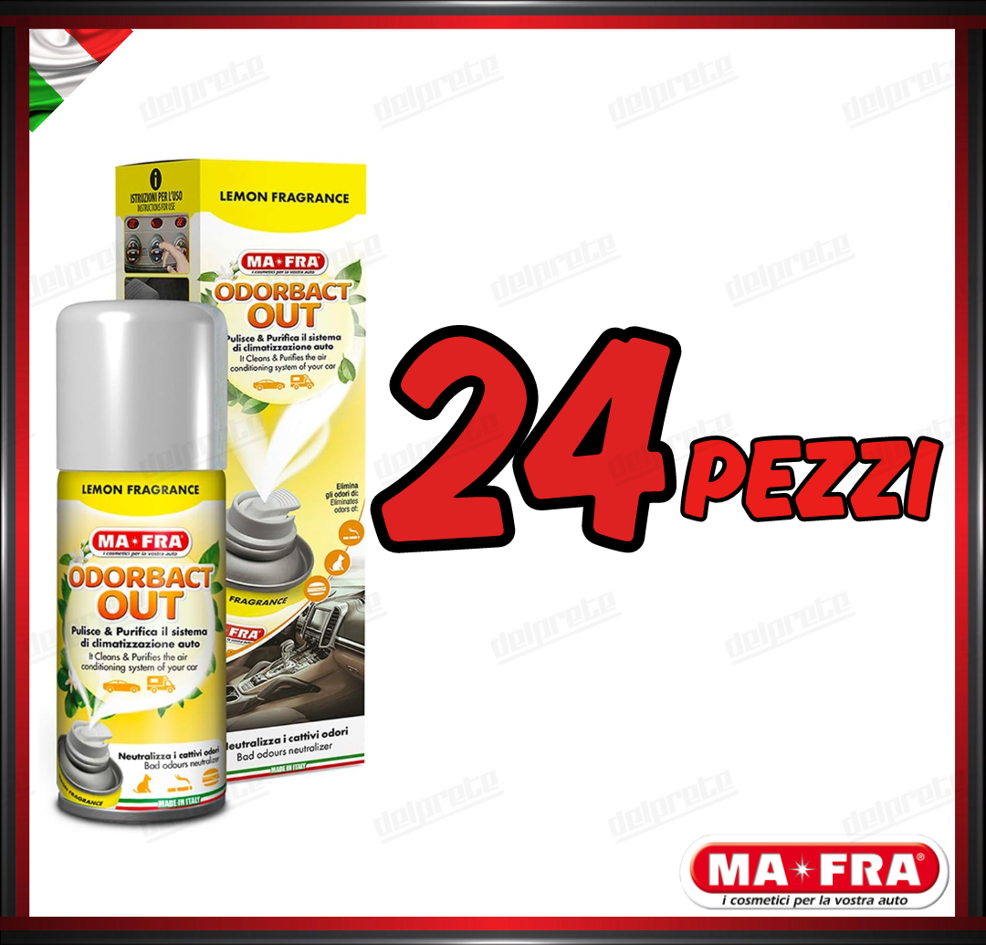 MAFRA - KLIMA ODORBACT OUT LEMON CAR PURIFICANTE ABITACOLO CLIMA 150ML