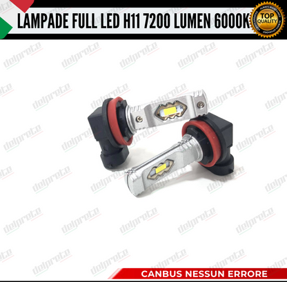 COPPIA LAMPADE H11 LED BIANCO 7200 LUMEN CANBUS 6000K CONSIGLIATE FENDINEBBIA