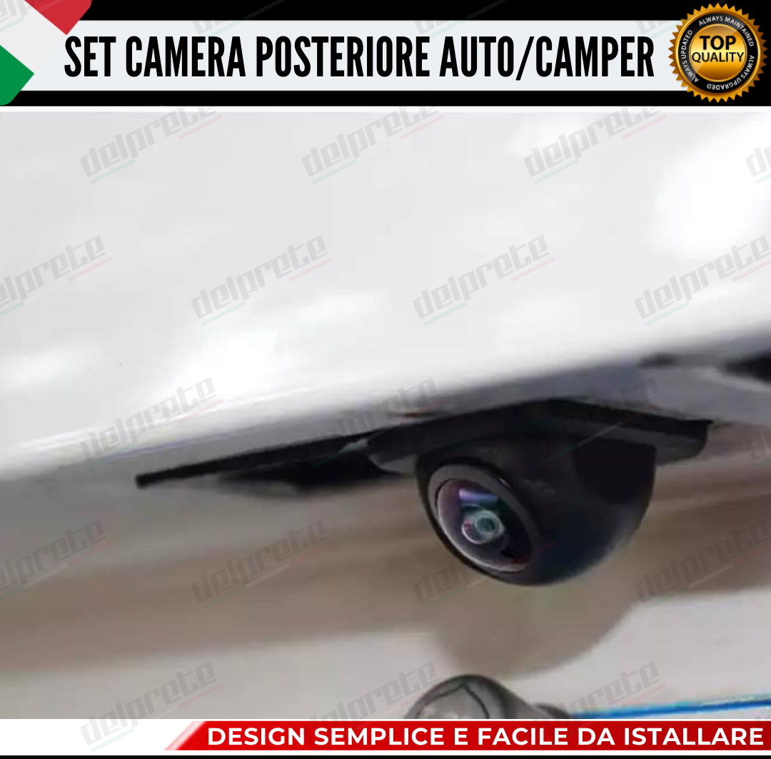 TELECAMERA POSTERIORE RETROMARCIA AUTO RETROCAMERA PARCHEGGIO CAMPER 480 TVL