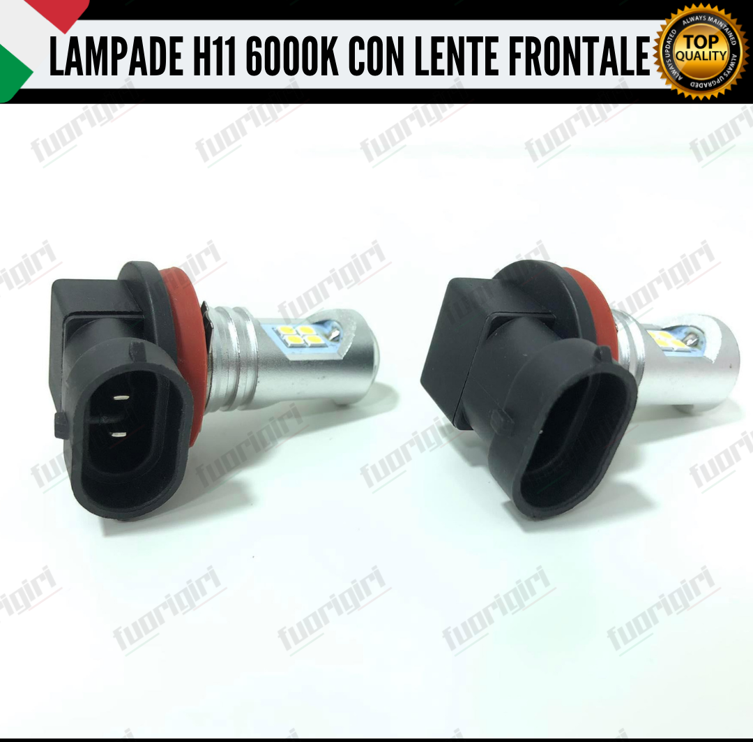 COPPIA LAMPADE H11 LED BIANCO CREE COB CANBUS 6000K CONSIGLIATE PER FENDINEBBIA