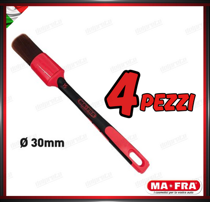 MAFRA - PENNELLO 30mm RED BRUSH CAR DETAILER PULIZIA INTERNO ESTERNO AUTO MOTO