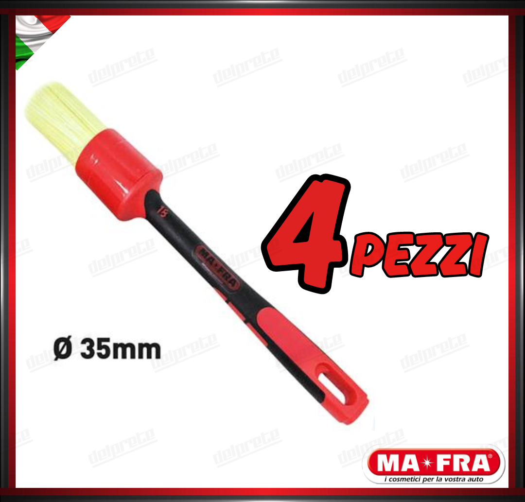 MAFRA - PENNELLO 35mm LIME BRUSH CAR DETAILER PULIZIA INTERNO ESTERNO AUTO MOTO