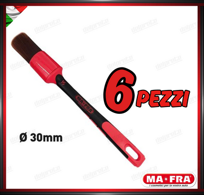 MAFRA - PENNELLO 30mm RED BRUSH CAR DETAILER PULIZIA INTERNO ESTERNO AUTO MOTO