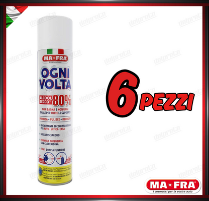 MAFRA - OGNI VOLTA SPRAY IGIENIZZANTE ALCOL SECCO PURIFICA PULISCE DEODORA 300ML
