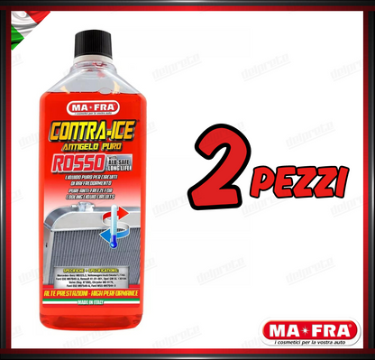 MAFRA - ANTIGELO PROTETTIVO ROSSO CONTRA ICE PURO LIQUIDO RADIATORI 1000 ML 1LT