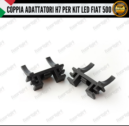 COPPIA ADATTATORI PORTALAMAPDE PORTA LAMPADE PER KIT LED H7 FIAT 500 CINQUECENTO