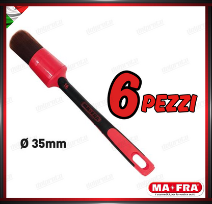 MAFRA - PENNELLO 35mm RED BRUSH CAR DETAILER PULIZIA INTERNO ESTERNO AUTO MOTO