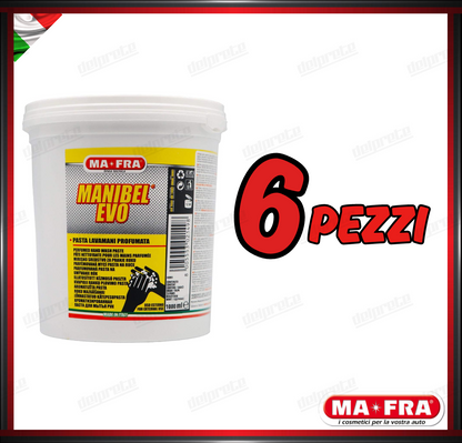 MAFRA - MANIBEL EVO 1KG PASTA LAVAMANI ALLA GLICERINA CON ABRASIVO PER MECCANICI