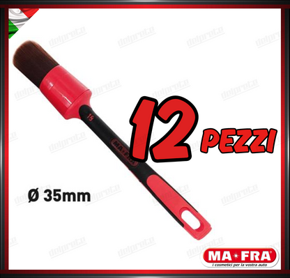 MAFRA - PENNELLO 35mm RED BRUSH CAR DETAILER PULIZIA INTERNO ESTERNO AUTO MOTO