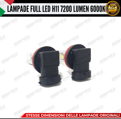 COPPIA LAMPADE H11 LED BIANCO 7200 LUMEN CANBUS 6000K CONSIGLIATE FENDINEBBIA