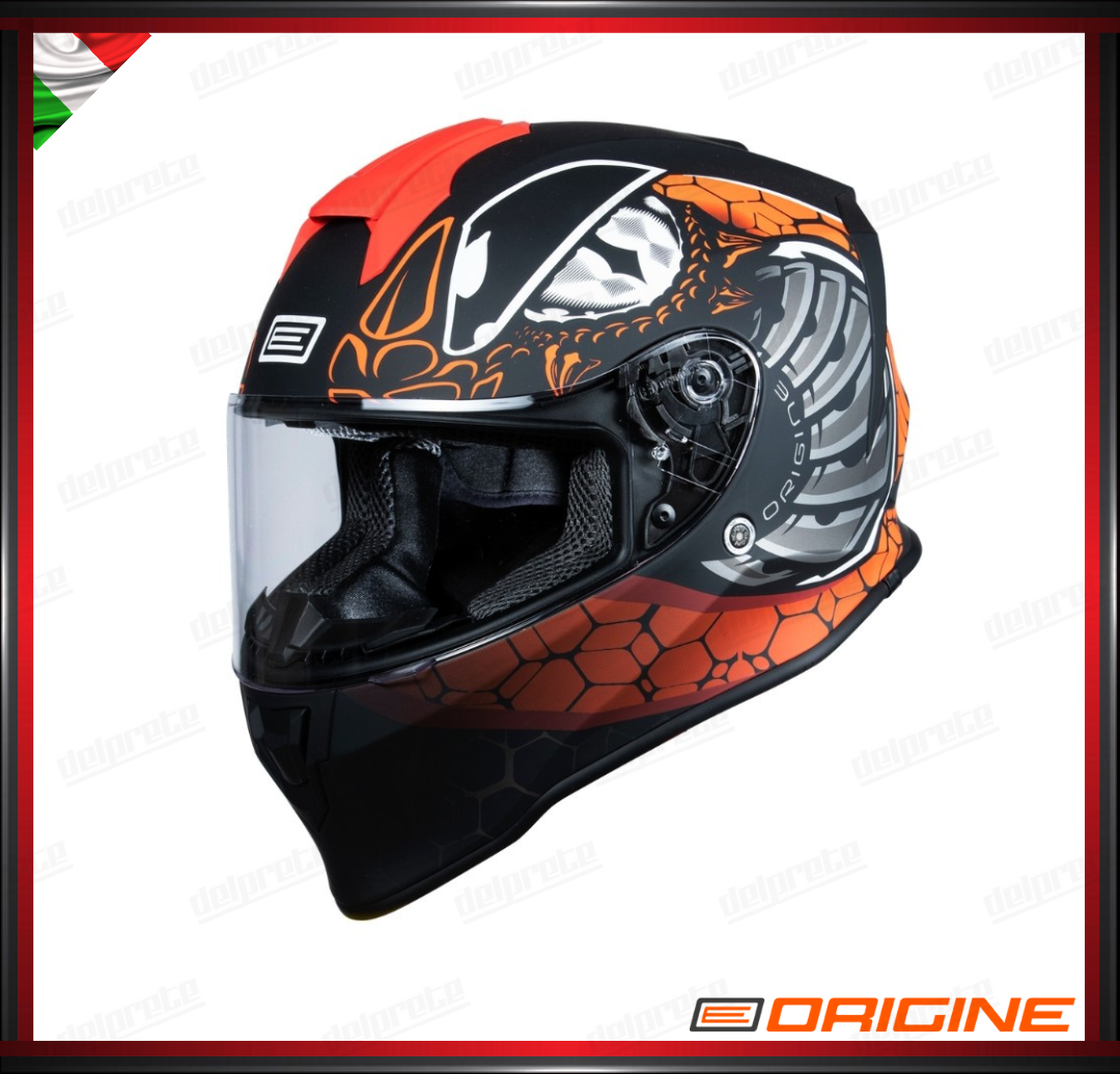 CASCO INTEGRALE - ORIGINE DINAMO FIGHTER FLUO RED BLACK MATT - ECE 2206