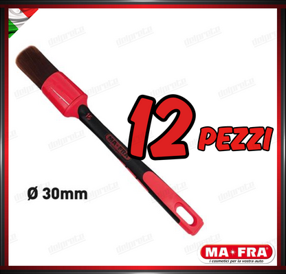 MAFRA - PENNELLO 30mm RED BRUSH CAR DETAILER PULIZIA INTERNO ESTERNO AUTO MOTO