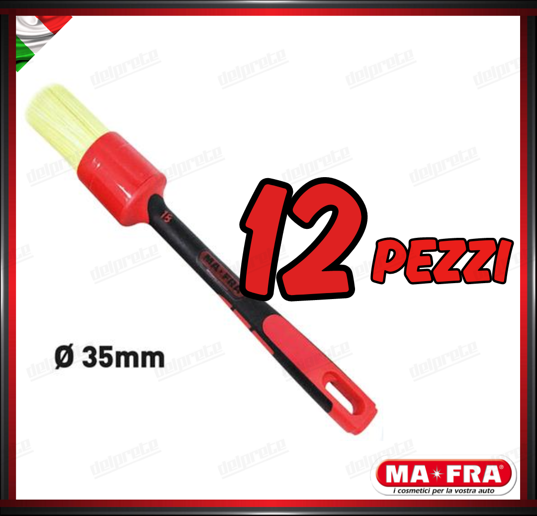 MAFRA - PENNELLO 35mm LIME BRUSH CAR DETAILER PULIZIA INTERNO ESTERNO AUTO MOTO